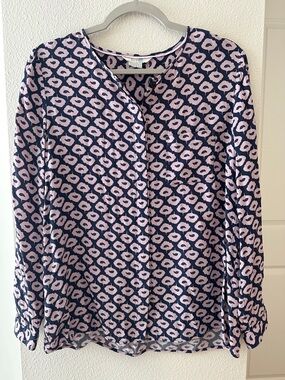 Boden Button Up Floral Blouse